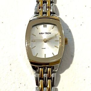 Armitron Women Two Toned Quartz Wristwatch 75/5195TT For Parts Not Working